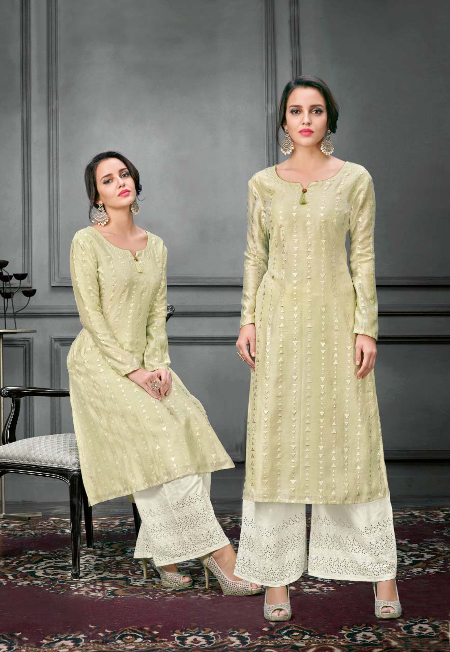 Karma Trendz Tucute 450 Series Foil Printed Kurti Karma Trendz Tucute 450 Series Foil Printed Kurti